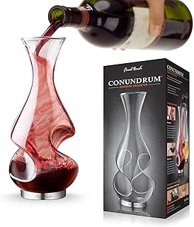 Final Touch Conundrum Wine Aerator Decanter Drinking Gift, Clear,375ml