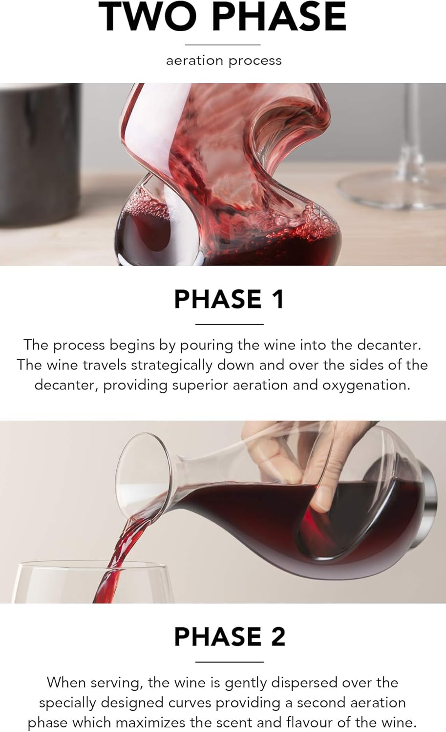 Final Touch Conundrum Wine Aerator Decanter Drinking Gift, Clear,375ml-2