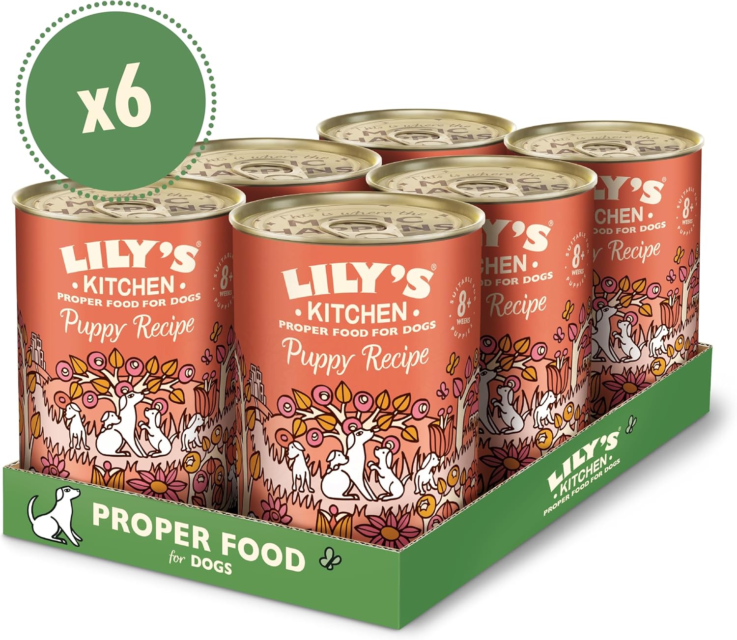 Lily's Kitchen Natural Puppy Wet Dog Food Tins Chicken Grain-Free Recipe 6 x 400g-1