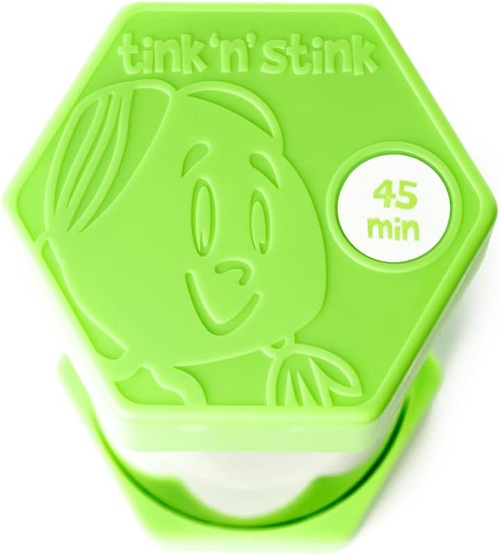 Tink n Stink Large Sand Timer 45 Minute Bright Green Hourglass with Robust End Caps Quiet Time Management Classroom Therapy Home Office-5