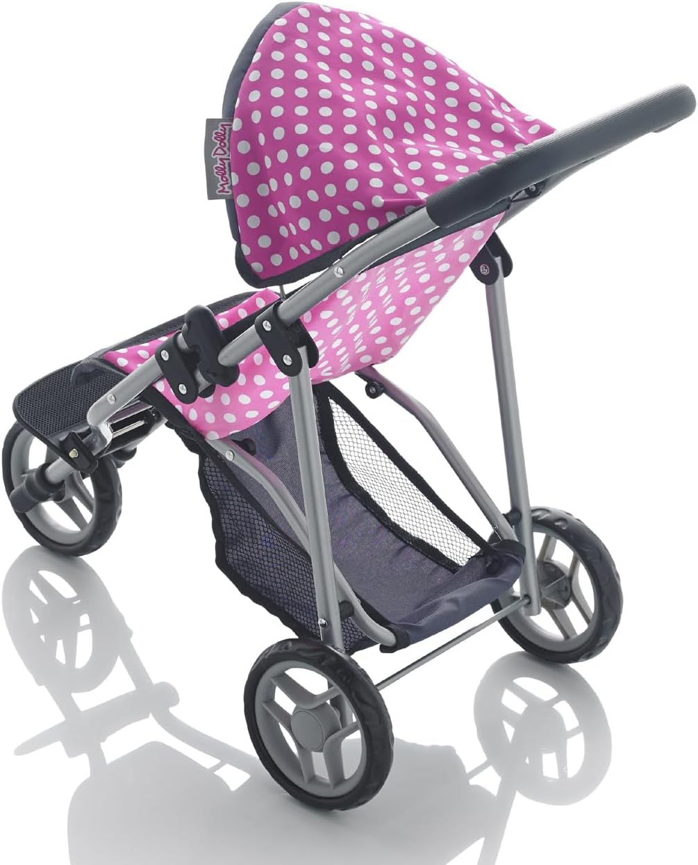 Molly Dolly My First 3 Wheeler Doll's Pushchair - Collapsible Toy Pram For Girls - Dolls Toy Buggy - Doll Stroller For 2, 3, 4, 5 Year Olds-1