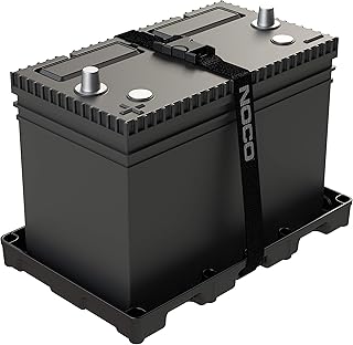 NOCO BT27S Group 27 Heavy-Duty Battery Tray for Marine, RV, Camper and Trailer Batteries,Black