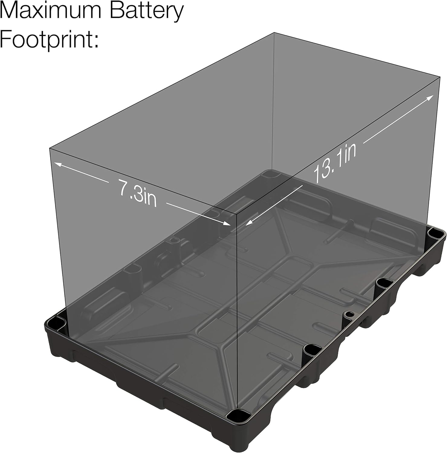 NOCO BT27S Group 27 Heavy-Duty Battery Tray for Marine, RV, Camper and Trailer Batteries,Black-6