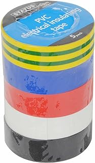 Status Electrical Tape | 10 Meters Insulation Tape | Electrical Insulating Tape | 5 Pack Assorted Colours | S5PKPVCETX6