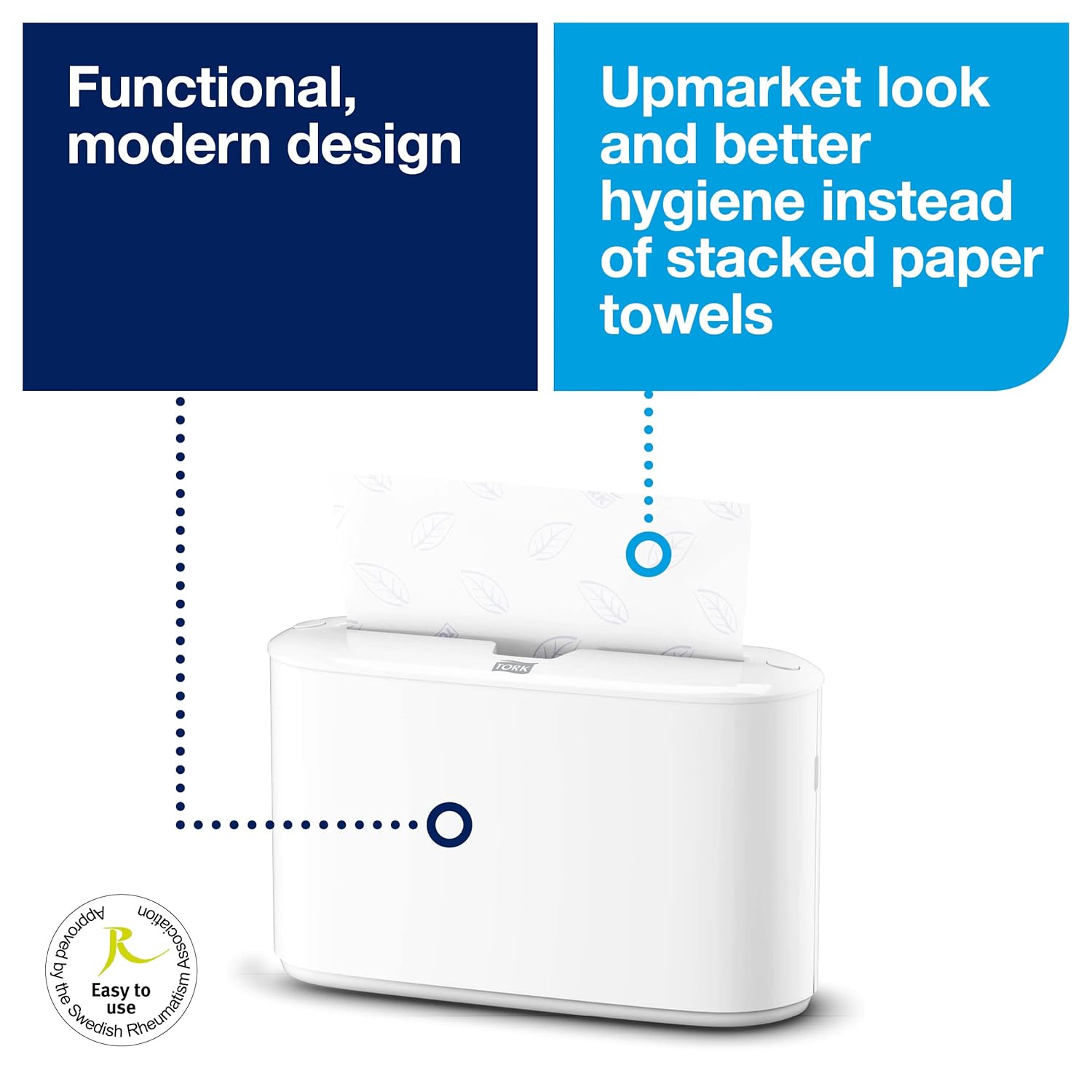 Tork Xpress Countertop Multifold Hand Towel Dispenser White H2, One-at-a-Time Dispensing, Elevation Range, 552200-1