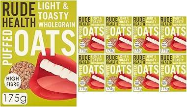 Rude Health Puffed Oats 175 Grams. (Pack of 8)