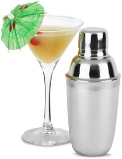 bar@drinkstuff Stainless Steel Mini Cocktail Shaker 10oz Mini Cocktail Shaker, Cobbler Cocktail Shaker