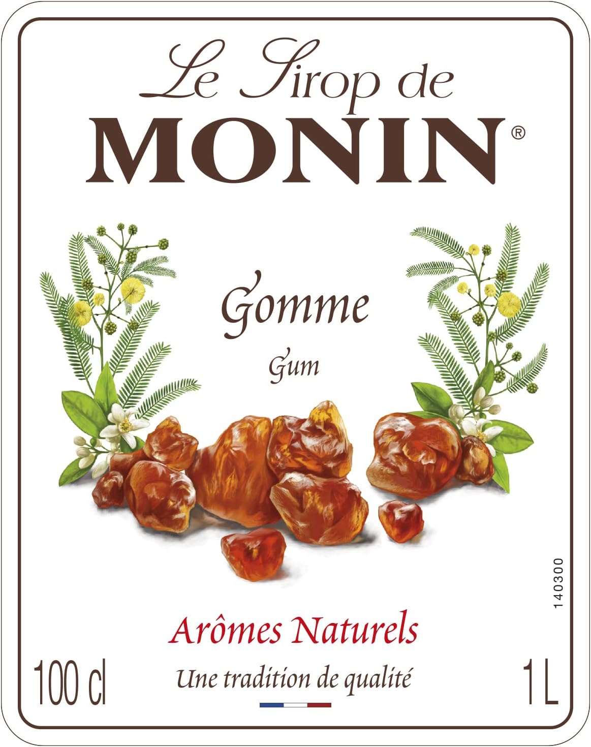 MONIN Premium Gum Syrup 1L for Cocktails and Mocktails. Vegan-Friendly, Allergen-Free, 100% Natural Flavours and Colourings-2