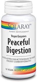 SOLARAY Peaceful Digestion | Vegan Enzymes | 50 VegCaps