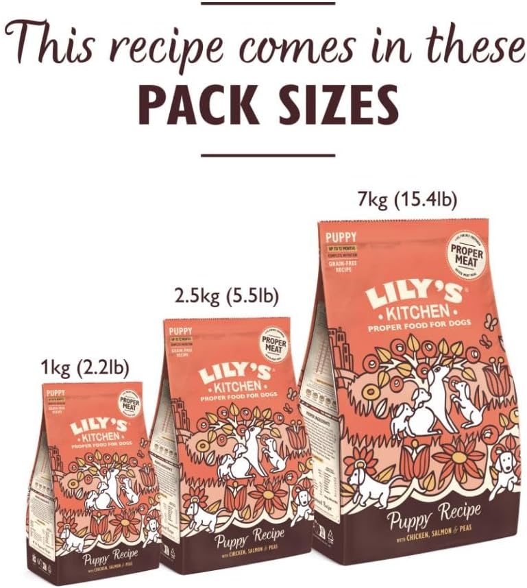 Lily's Kitchen Made with Natural Ingredients Puppy Dry Dog Food Chicken, Salmon & Peas Grain-Free Recipe 7kg-3