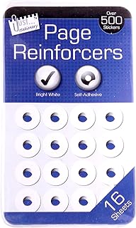 Just stationery Hole Reinforcers Label, White, 5930/72