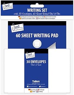 Just stationery 4130 Writing Set with 60 Sheets, 30 Envelopes and Pen