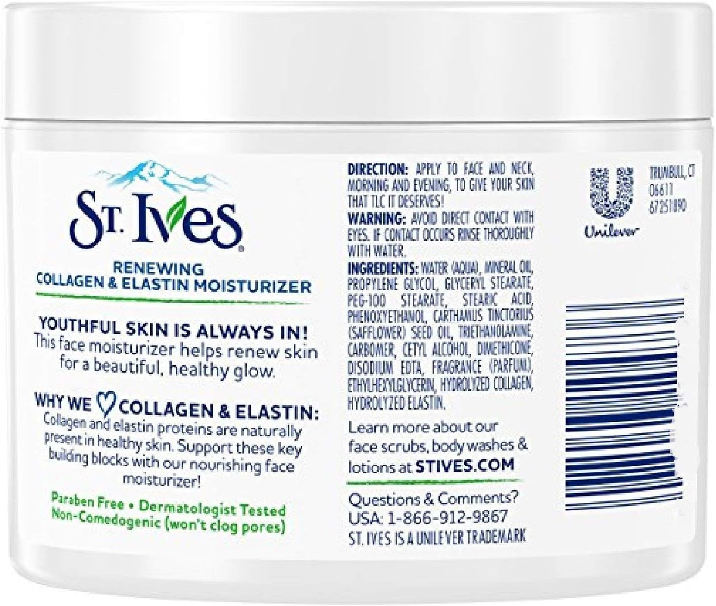 St Ives Collagen Elastin Face Moisturizer Timeless Skin 10 oz. Jar (3-Pack)-2