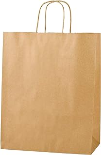 Thepaperbagstore 20 Brown Paper Carrier Bags with Strong Twisted Handles - Medium - 250x110x310mm / 10"x4.5"x12"