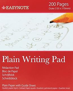 Just stationery 3255 Plain Duke Pad,White,100 Sheet