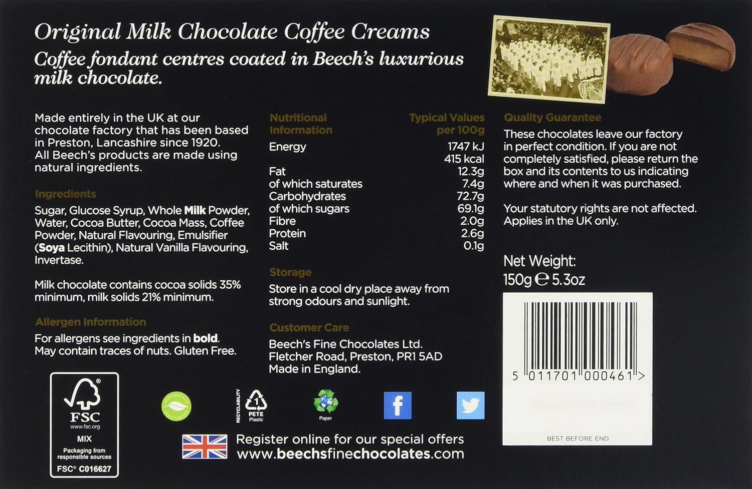 Beech's Milk Coffee Creams 150 g-1