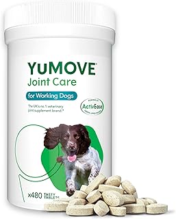 YuMOVE Working Dog | Joint Supplement for Working Dogs, with Glucosamine, Chondroitin, Green Lipped Mussel | All Ages and Breeds | 480 Tablets