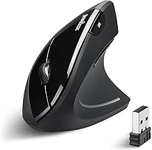 Perixx PERIMICE-713 Wireless Ergonomic Vertical Mouse - 1000/1500/2000 DPI - Right Handed - Recommended with RSI User