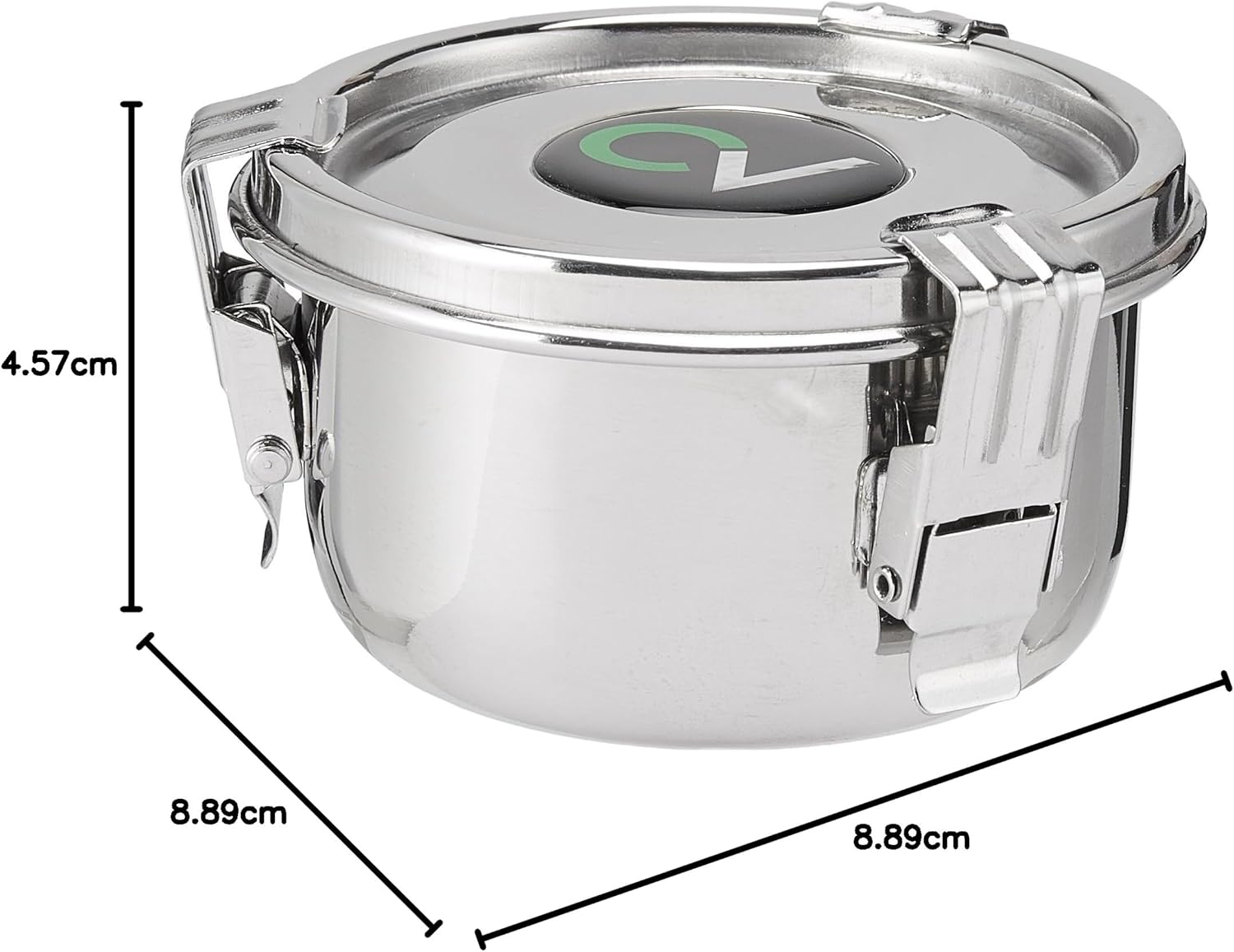 CVault Stainless Steel Airtight Storage Humidity Container in Small w/Humidity Pack-3