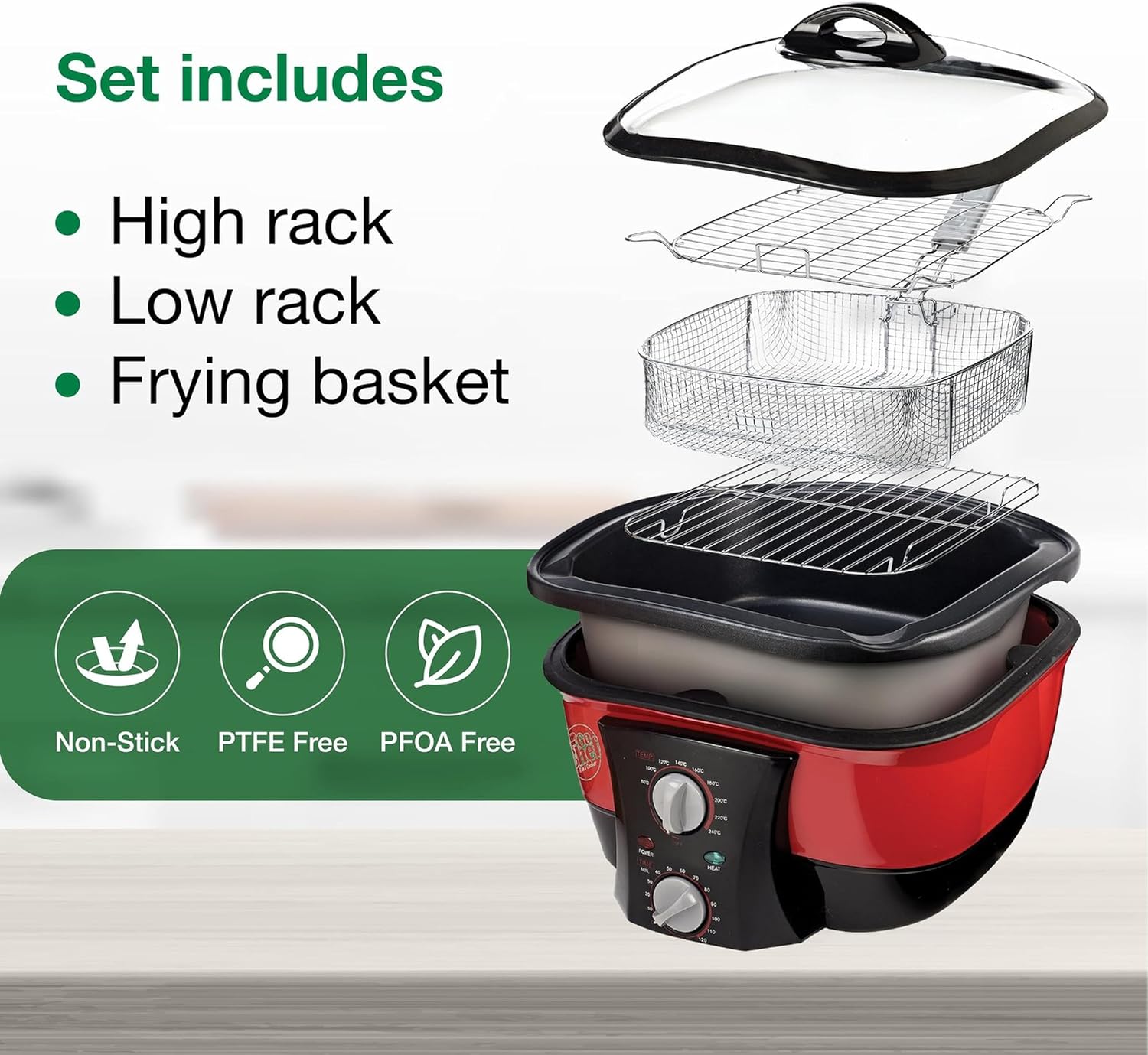 JML Go Chef Multi Cooker - 5L 8 in 1 Electric Slow Cooker Pot, Roast, Slow Cook, Steam, Poach, Fry, Boil, Bake and Fondue - Easy to Use, Non Stick - Great Rice Cooker and Deep Fat Fryer-5