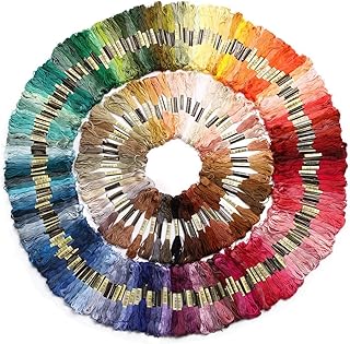 AKORD 250 x Skeins Stranded Deal Embroidery Thread Cross Floss Sewing, Cotton, Multi-Colour, 800 x 0.01 x 0.01 cm