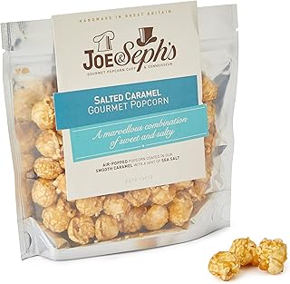 Joe & Seph's Salted Caramel Popcorn Snack | Handmade in UK | Suitable for Vegetarians | Gluten Free | Air-popped | On the go snack , 30 g