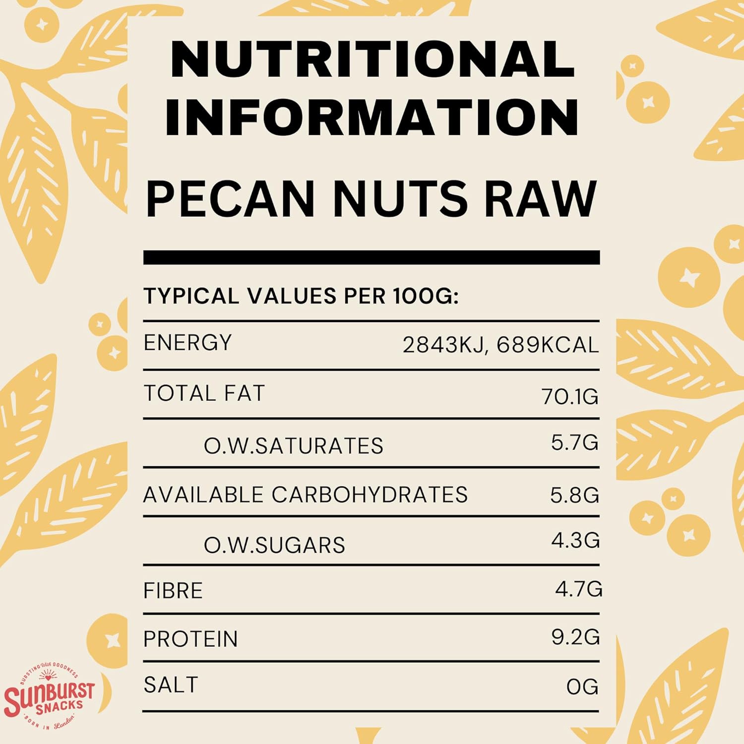 Sunburst Raw Whole Mammoth Pecan Nuts, GMO Free, Resealable & Recyclable Pouch, 500g-2