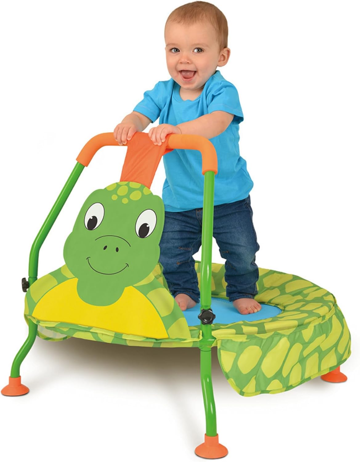 Galt Nursery Trampoline - Turtle Toddlers Trampoline Encourages Childrens Active Play - Indoor and Outdoor Mini Kids Trampoline - Durable Frame, Easy Storage and Non-Slip Feet - Ages 12 Months Plus-1