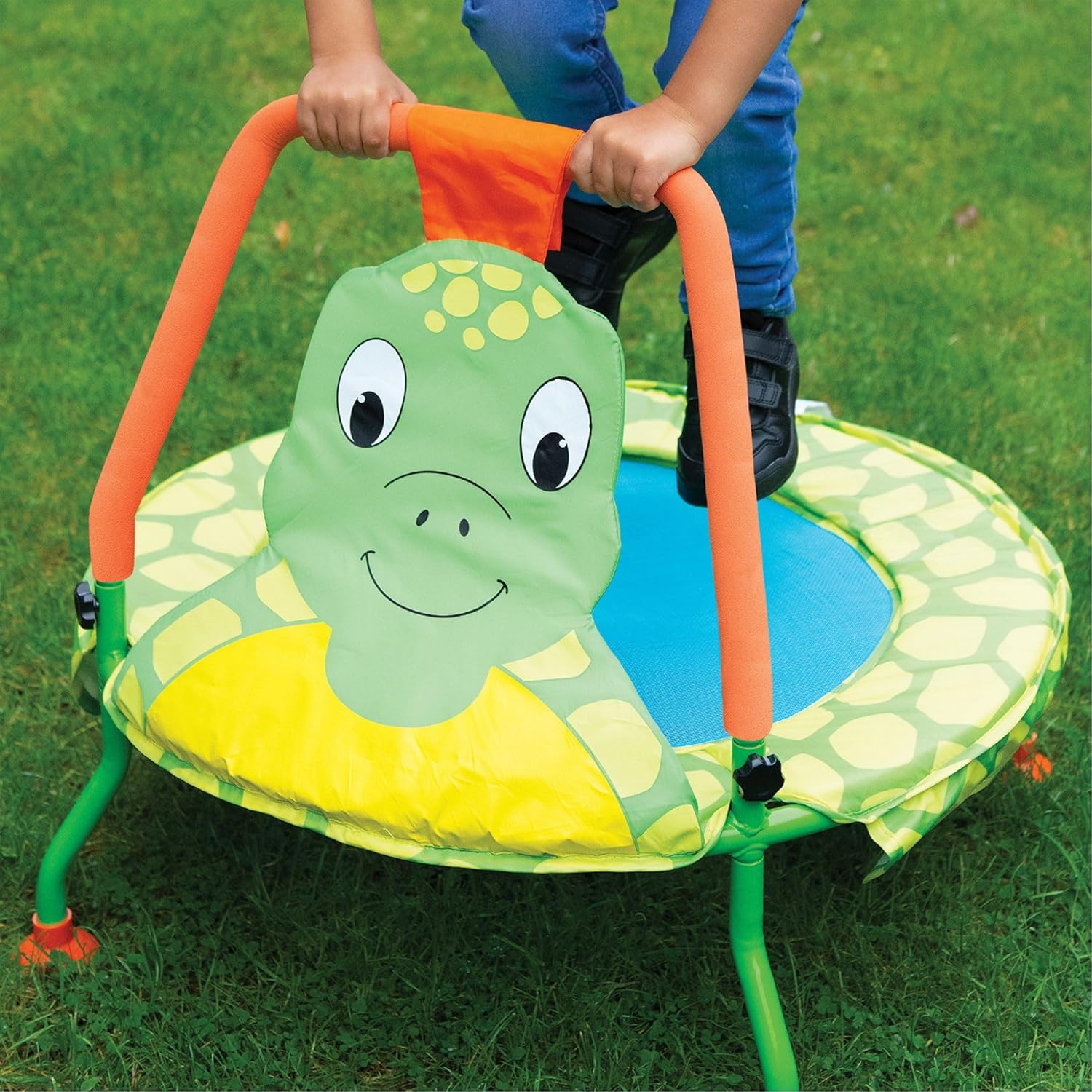 Galt Nursery Trampoline - Turtle Toddlers Trampoline Encourages Childrens Active Play - Indoor and Outdoor Mini Kids Trampoline - Durable Frame, Easy Storage and Non-Slip Feet - Ages 12 Months Plus-4