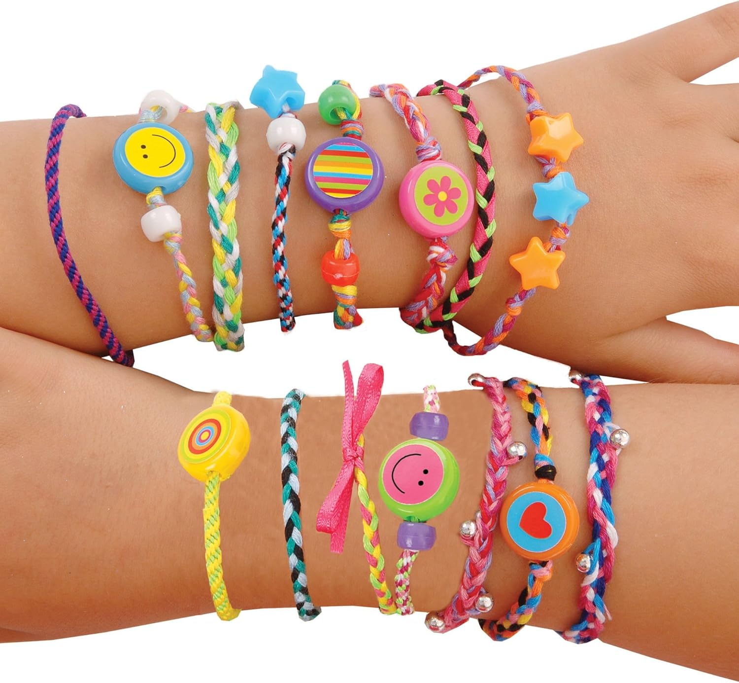 Galt Friendship Bracelets - Jewellery Making Craft Kit for Kids and Activity Pack for Girls and Boys - Colourful Threads, Beads, Stickers and Ribbon - Childrens Birthday Party Gift - Ages 7 Years Plus-1