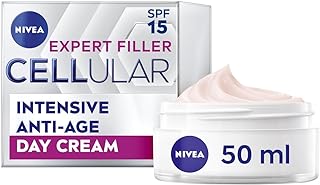 NIVEA Hyaluron Cellular Filler Anti-Age Day Cream SPF 15 (50ml), Anti Wrinkle Cream with Hyaluronic Acid, Anti Ageing Face Cream, Day Cream for Women