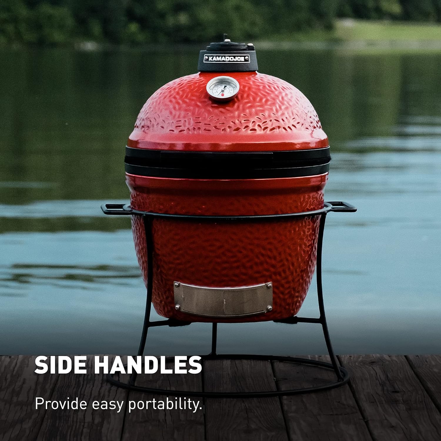 Kamado Joe KJ13RH Joe Jr Charcoal Grill, Blaze Red-3