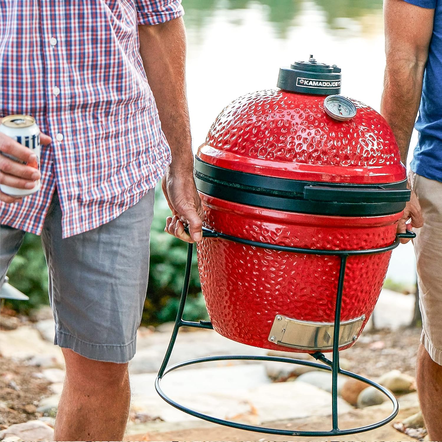 Kamado Joe KJ13RH Joe Jr Charcoal Grill, Blaze Red-8