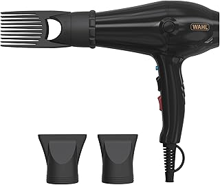 Wahl Hairdryer, PowerPik 5000, Dryer Women, Hair Dryer with Pik Attachment, Afro Hairdryer, Afro-Caribbean Hair, Three Heat Settings, Anti-frizz Drying