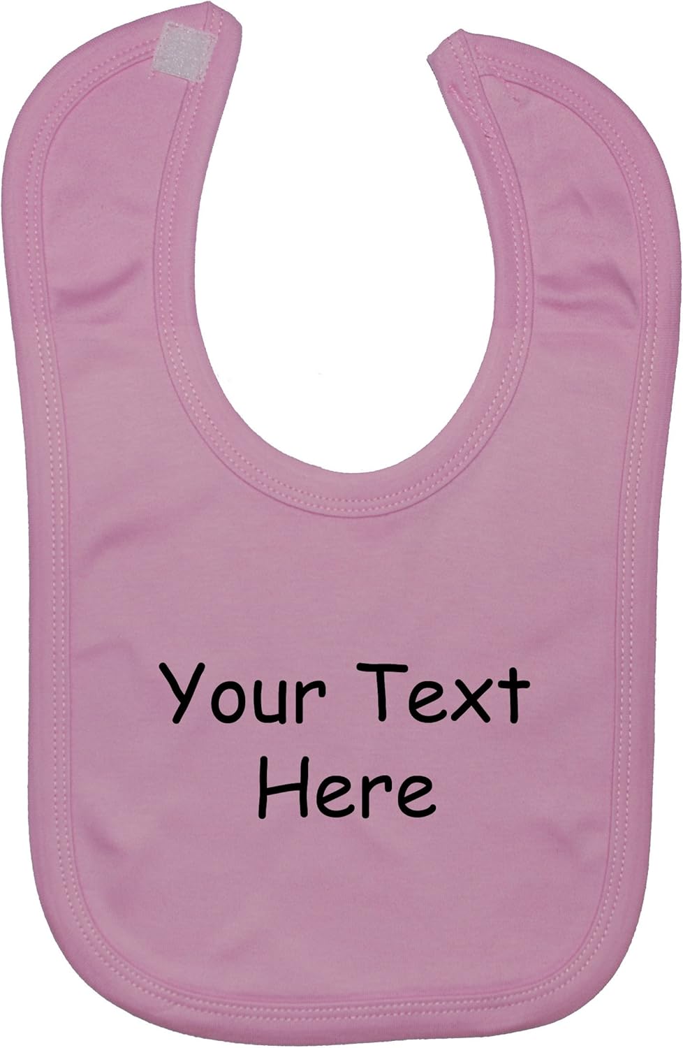 Acce Products Bespoke Personalised Design Your Own Wording Baby Feeding Bib Touch Attached 0 to approx 3 Years-0