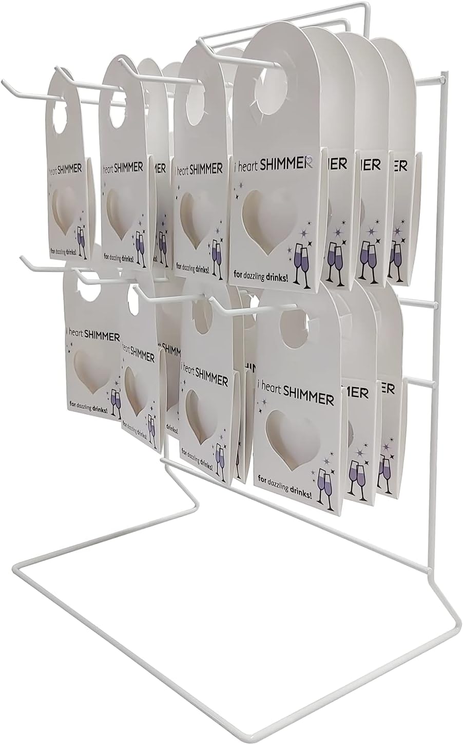 Display Stands 8 Hook Retail Counter Top for Keyrings, Crafts & Accessories in White - Shop, Market (J87)-5