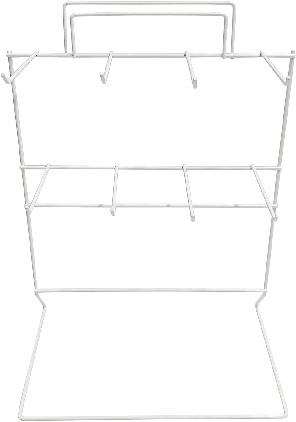 Display Stands 8 Hook Retail Counter Top for Keyrings, Crafts & Accessories in White - Shop, Market (J87)-6