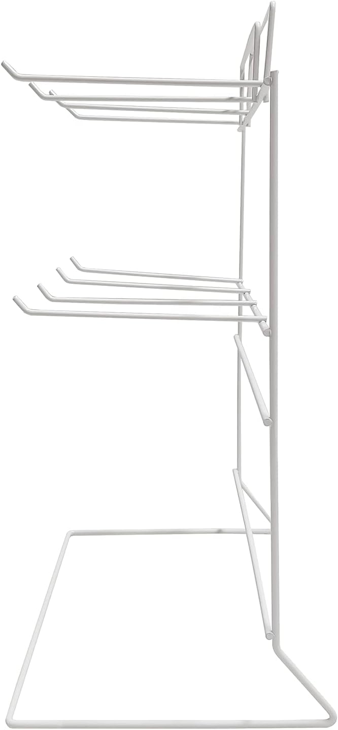 Display Stands 8 Hook Retail Counter Top for Keyrings, Crafts & Accessories in White - Shop, Market (J87)-7