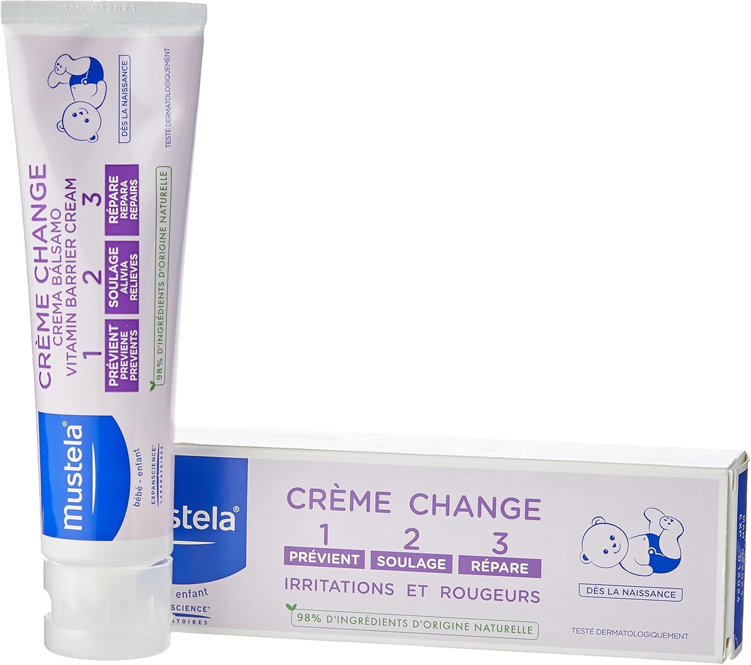 Mustela SC CREME CHANGE 1-2-3 100 ML /CREME VOOR DE LUIERWISSEL 1-2-3 100 ML-1