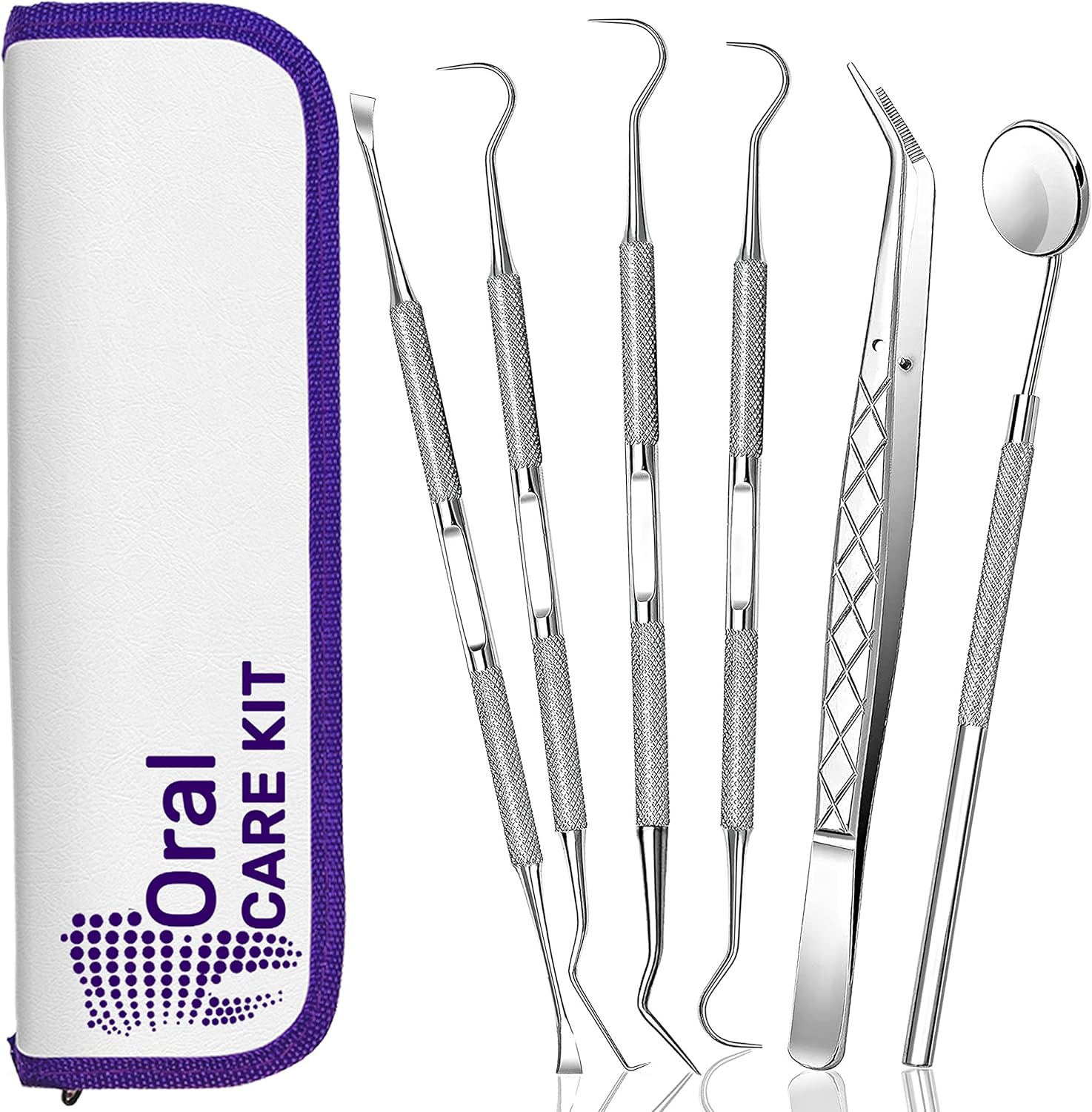 Teeth Cleaning Plaque Removal Kit, Oral Care for Personal Use 6Pcs-0