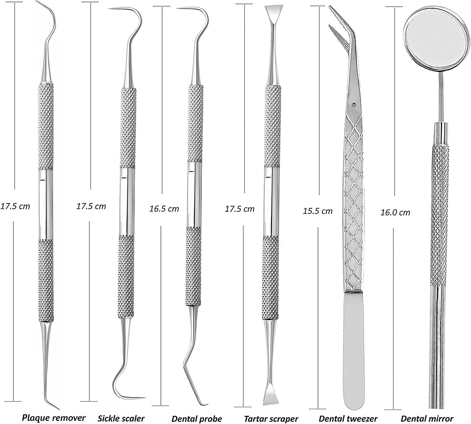 Teeth Cleaning Plaque Removal Kit, Oral Care for Personal Use 6Pcs-1