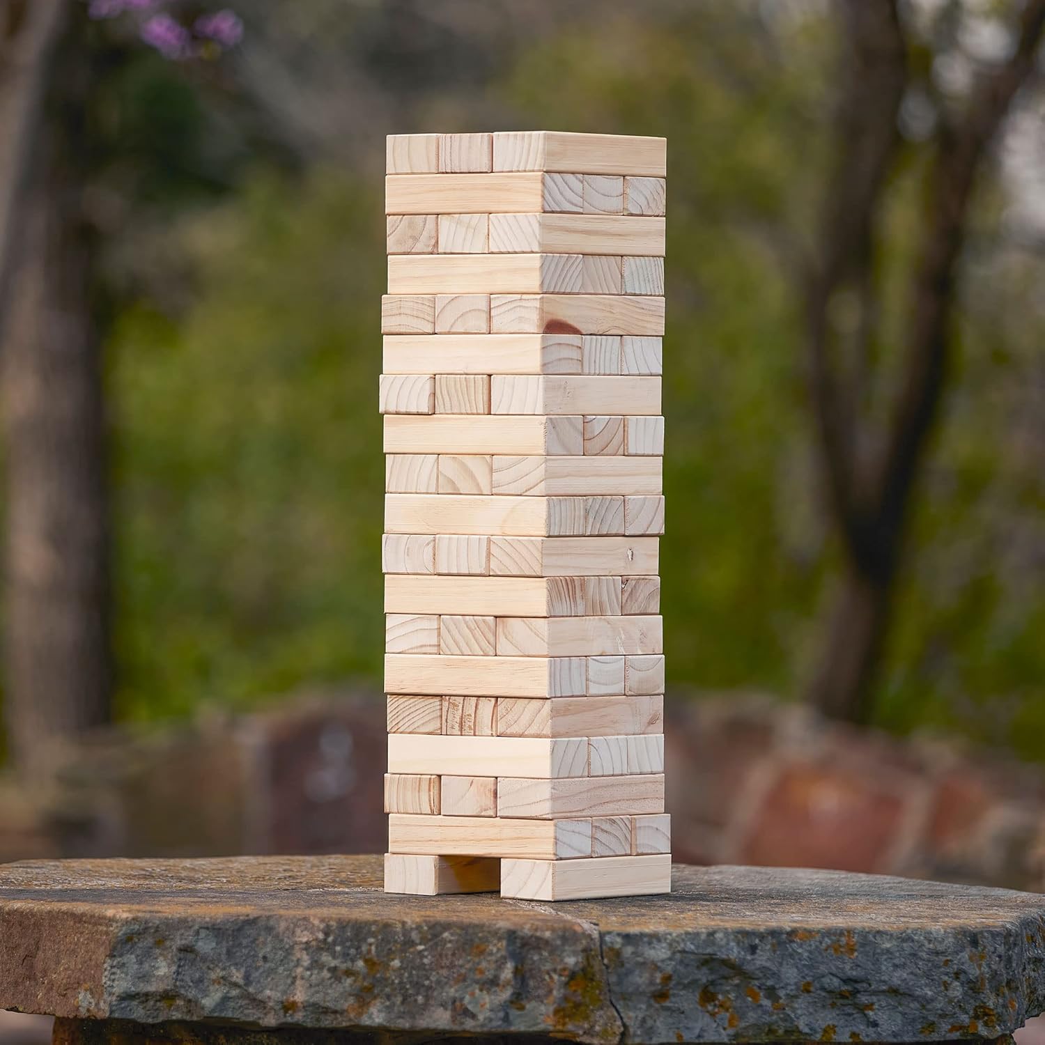 Giant Tumbling Timbers by Yard Games | Tumbling Tower Stacking Game with 56 pieces-4