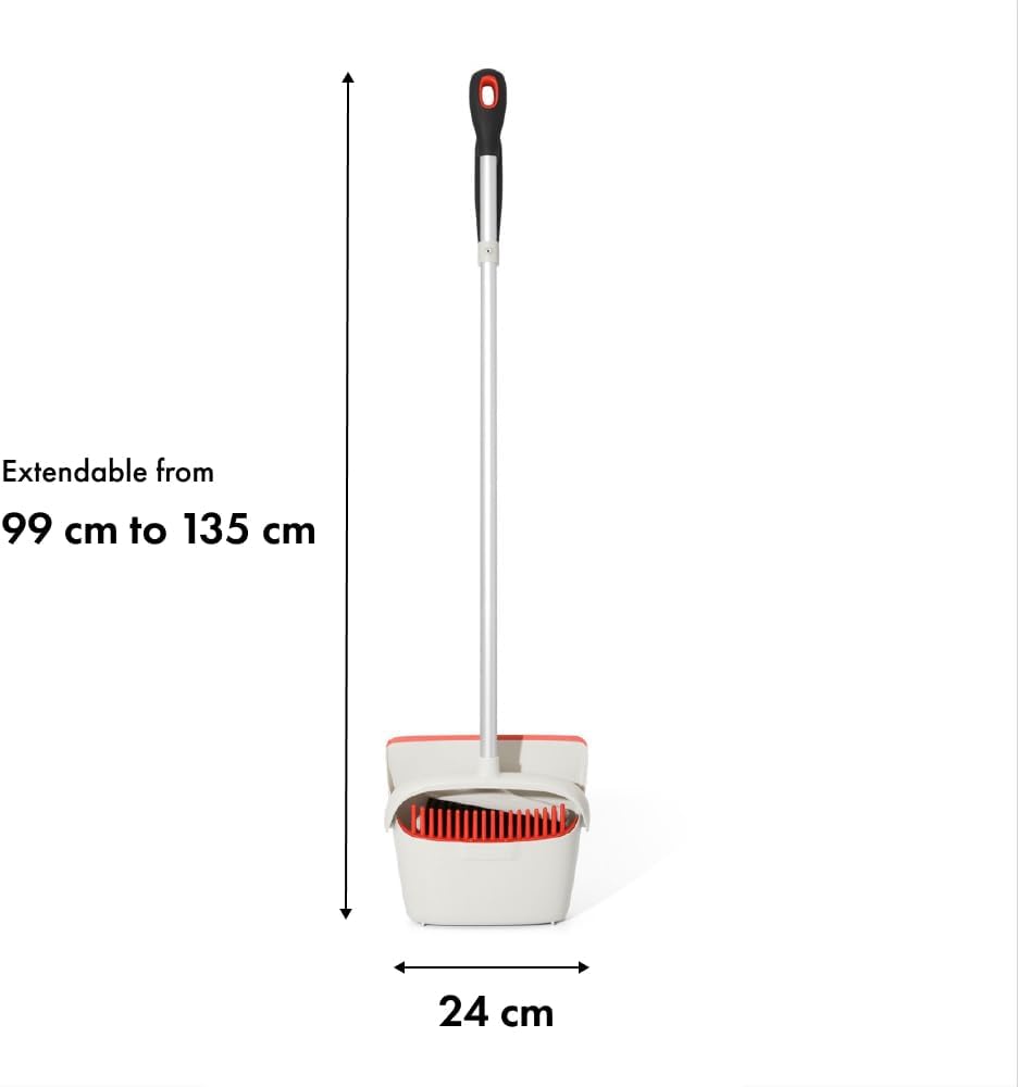 OXO Good Grips Large Sweep Set with Extendable Broom, White/Black-1