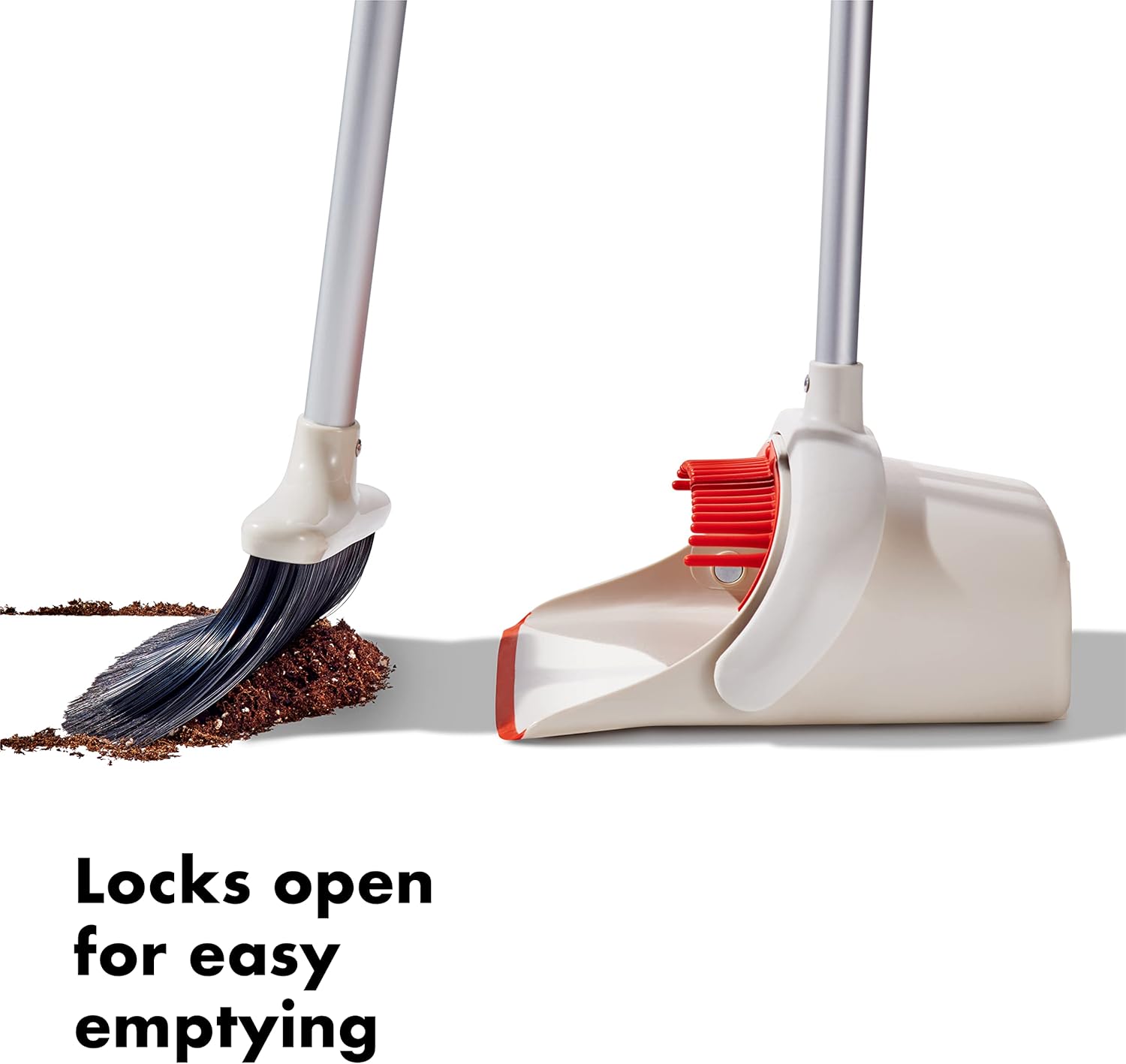 OXO Good Grips Large Sweep Set with Extendable Broom, White/Black-3