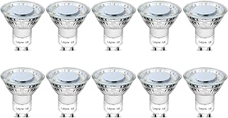 Lepro GU10 LED Bulbs, Cool White 5000K, 50W Halogen Spotlight Equivalent, 4W 325lm Energy Saving GU10 LED Light Bulbs, 100° Wide Beam, Non-dimmable, Pack of 10