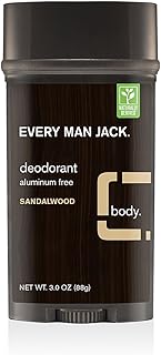 Every Man Jack 91300 Deodorant, Sandalwood, 3 Oz.