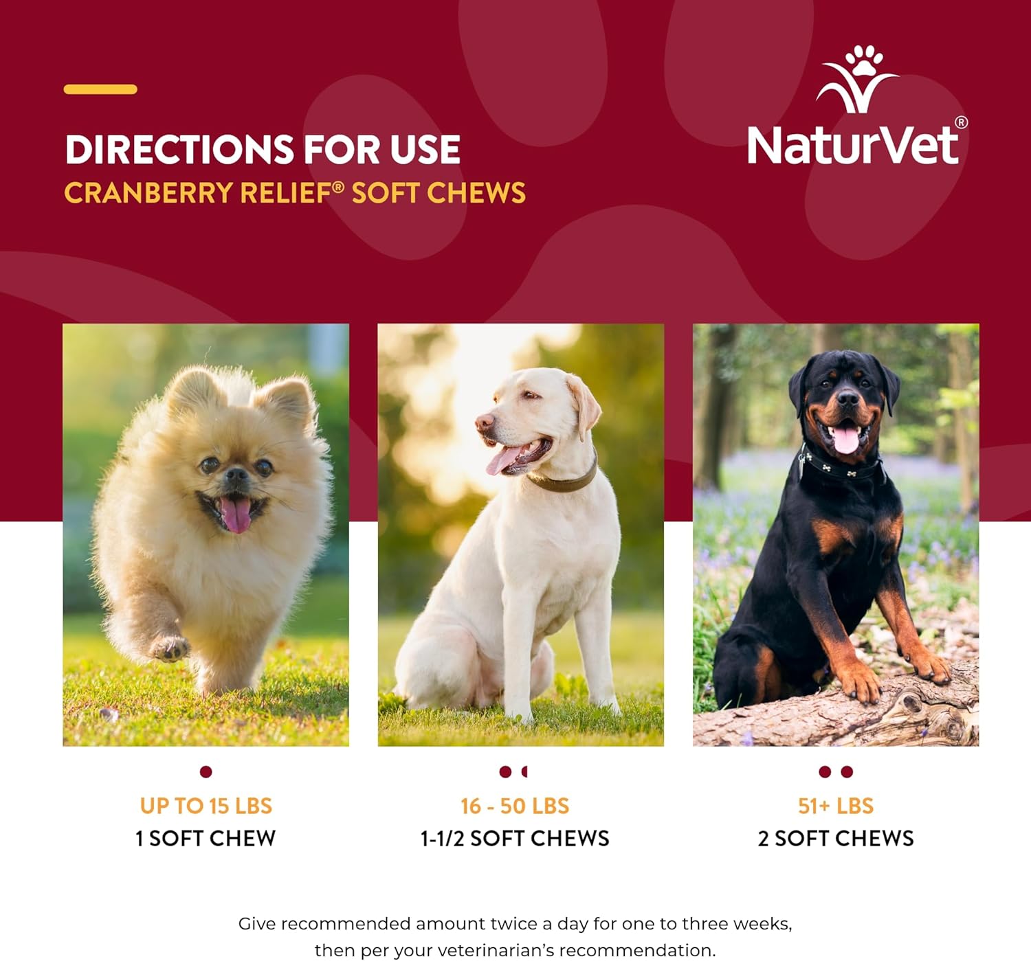 NaturVet Cranberry Urinary Care Supplement for Dogs, Urinary Care Supplement for Dogs Promotes Kidney & Urinary Tract Health Soft Chews - No Wheat Added-6