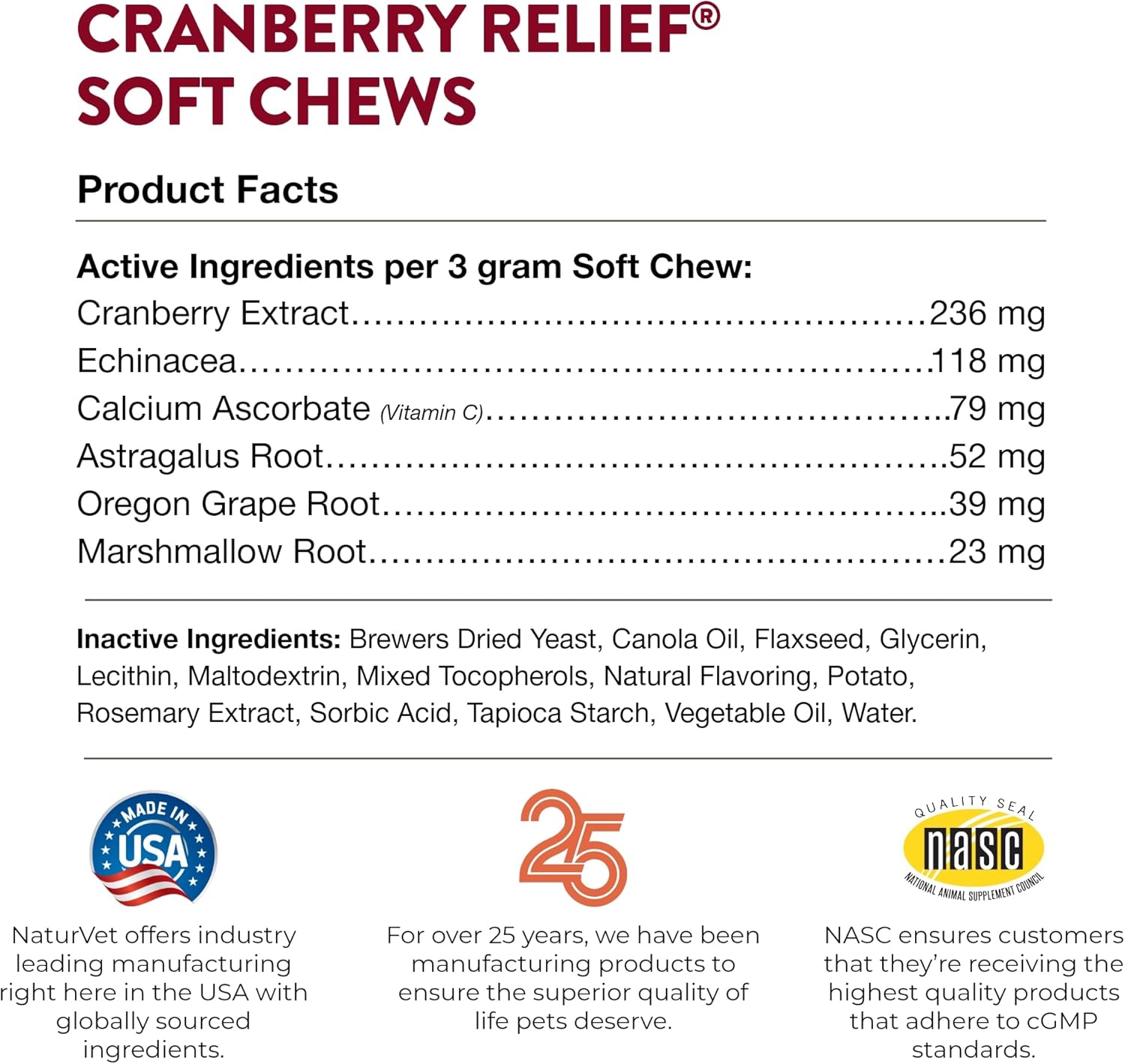 NaturVet Cranberry Urinary Care Supplement for Dogs, Urinary Care Supplement for Dogs Promotes Kidney & Urinary Tract Health Soft Chews - No Wheat Added-7