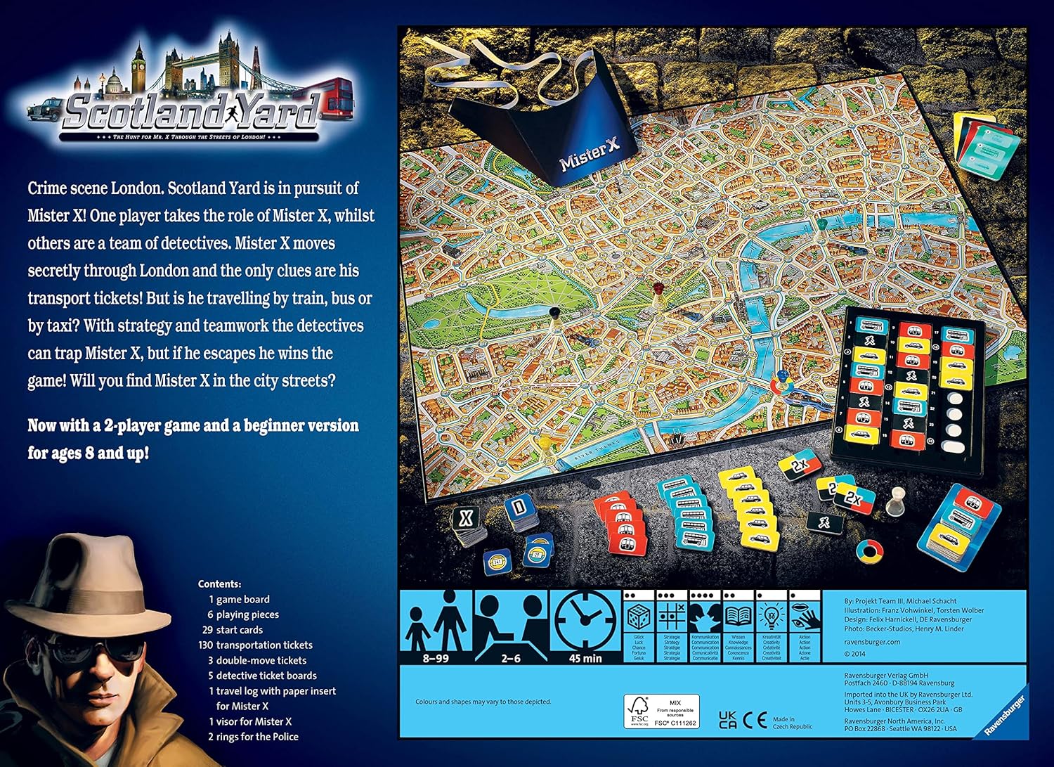 Ravensburger Scotland Yard Strategy Board Games for Families - Children & Adults Age 8 Years Up - 2 to 6 Players - Kids Gifts-7