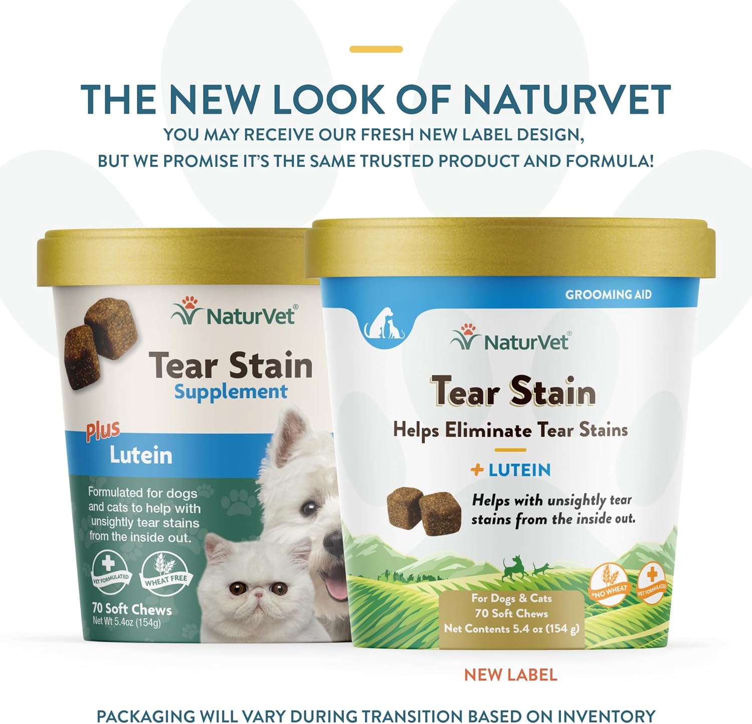 NaturVet – Tear Stain Plus Lutein – Eliminates Unsightly Tear Stains – Enhanced with Cranberry Extract, Marshmallow Root & Oregon Grape Root – for Dogs & Cats – 70 Soft Chews-1